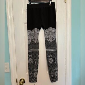 Elegant Black and Gray Women's Leggings